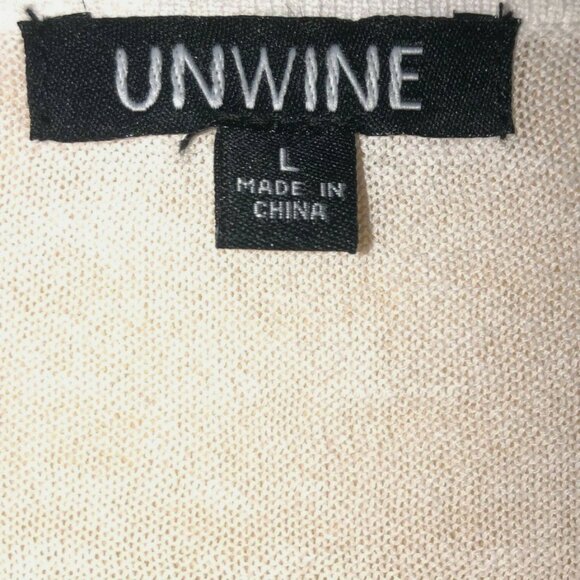 BRAND NEW Unwine Linen COTTON-Blend Sweater, White Multicolor LARGE - Picture 5 of 6
